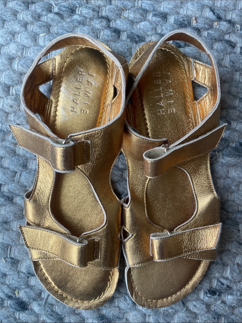 Women’s Metallic Gold Adjustable Strap Sandals